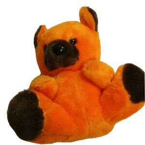 Vintage Sugar Loaf Teddy Bear Plush Stuffed Animal Toy Orange and Brown 9" 1988